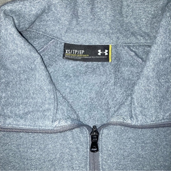 Under Armour Women s Gray Zip Up Cold Gear Loose Fitted Sweatshirt Size XS - Picture 4 of 11